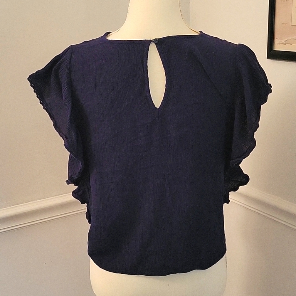 American‎ Eagle Sleeveless Top Navy Blue Women's Small - Picture 4 of 5